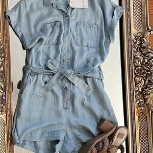 Wonderly Sky Blue Button-Up Dress